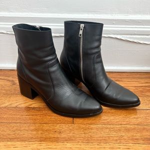 Treasure & bond black pointed toe booties